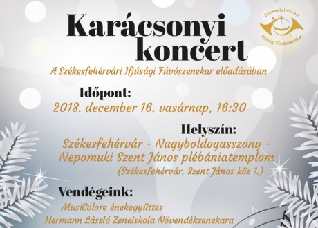 Karácsonyi koncert a Székesfehérvári Ifjúsági Fúvószenekarral